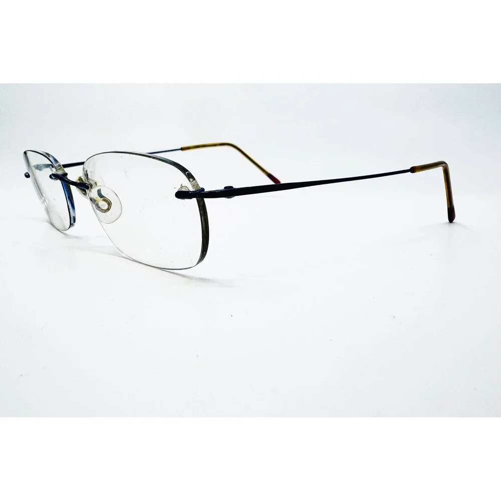 Marchon Airlock 2 Eyeglasses Mens Black Gold Rimless 760/3 24 50-21-140